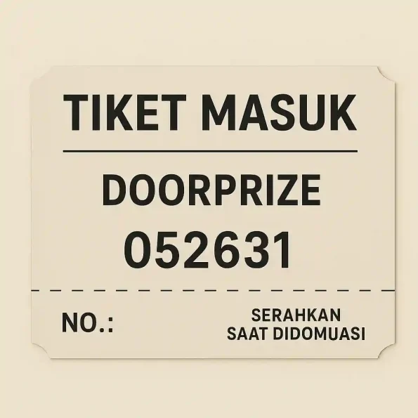 cetak tiket masuk berhadiah